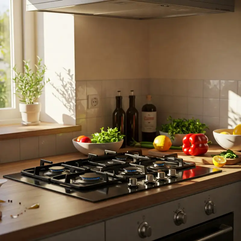 تمیز کردن صفحه گاز شیشه_ای